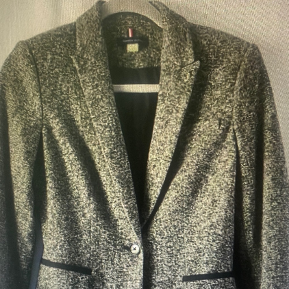 Tommy Hilfiger women’s Marled sweatshirt elbow patch blazer size 2